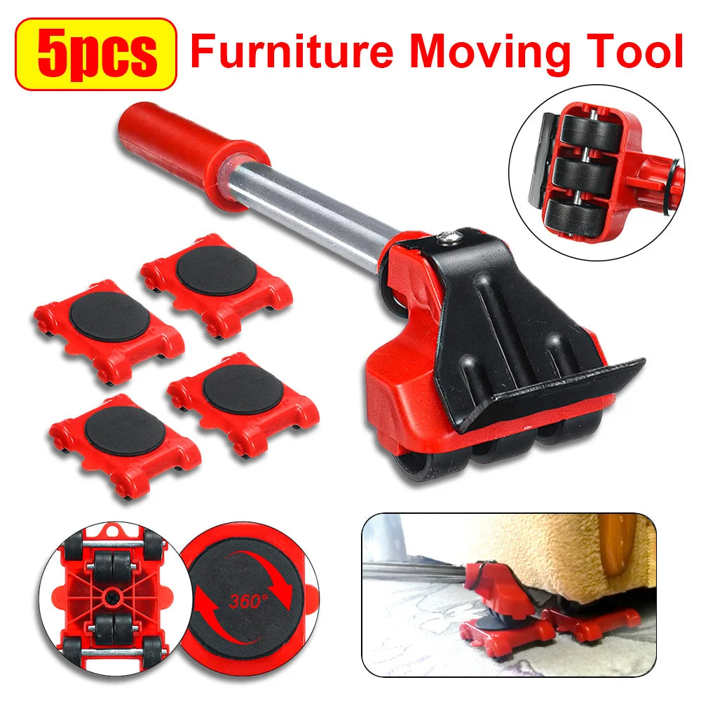 Furniture Moving Transport Roller Set (5 Pcs)