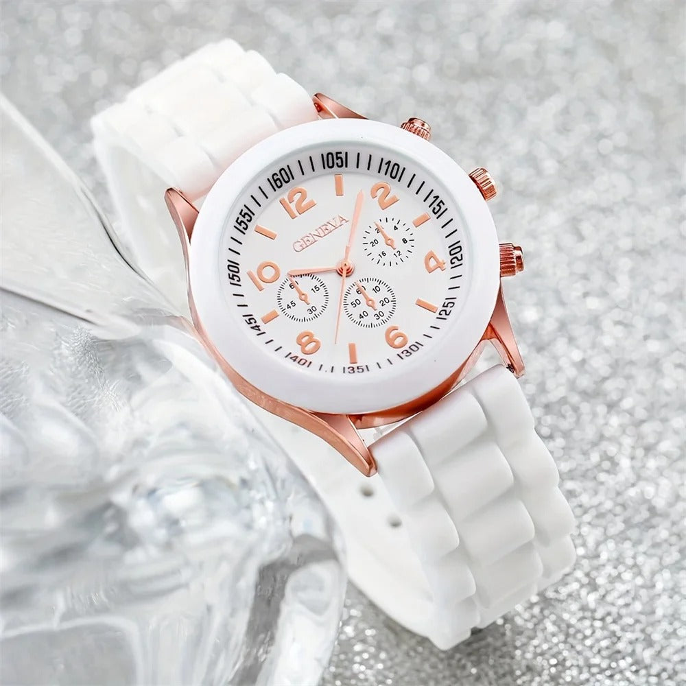2Pcs Luxury Women's Watch Set Fashion Luxury Elegant Alloy