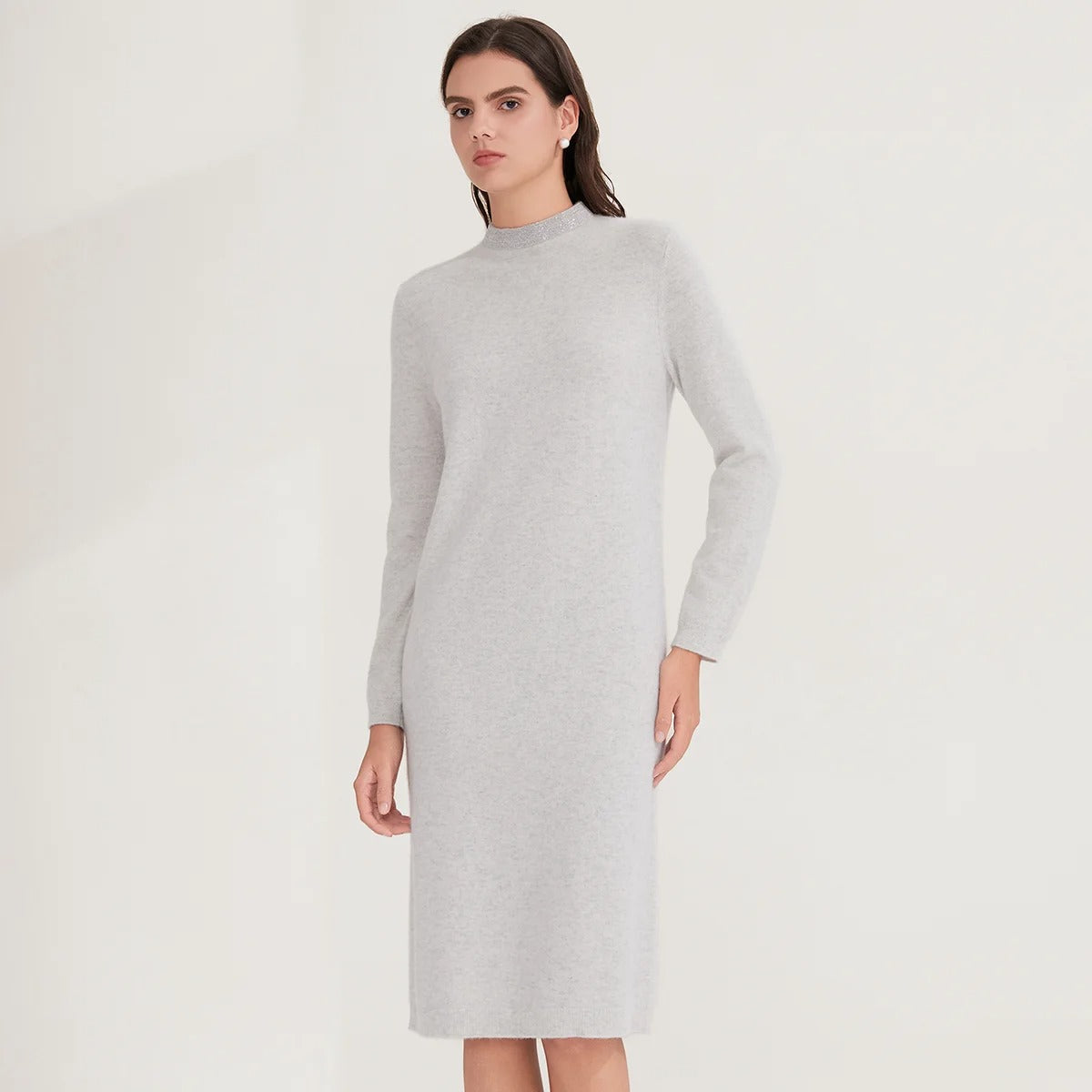 Luxury Knit Winter Long Sleeve Slim Fit Elegant Maxi Dress