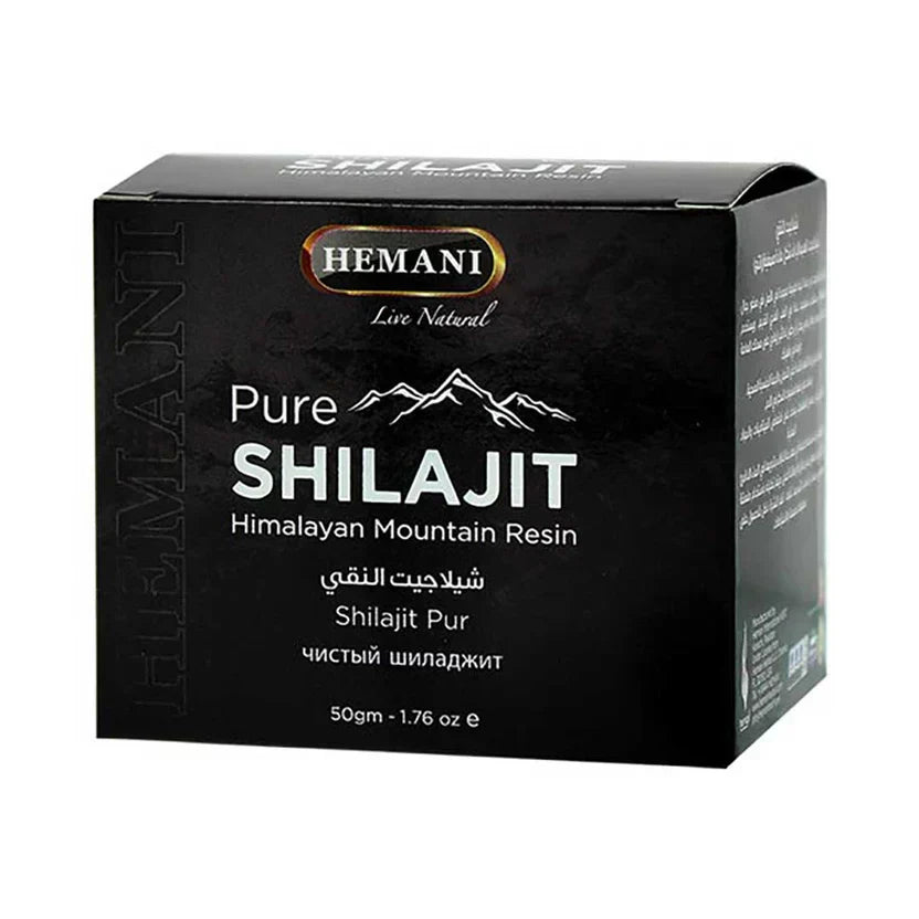 Hemani Pure Shilajit Himalayan Mountain Resin (50g) – Natural Energy & Stamina Booster